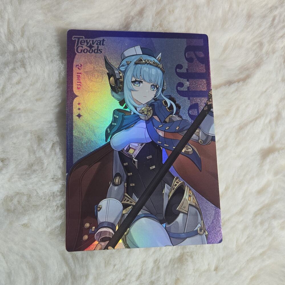 Genshin Impact Teyvat Goods Ineffa Holo Card Official Promo